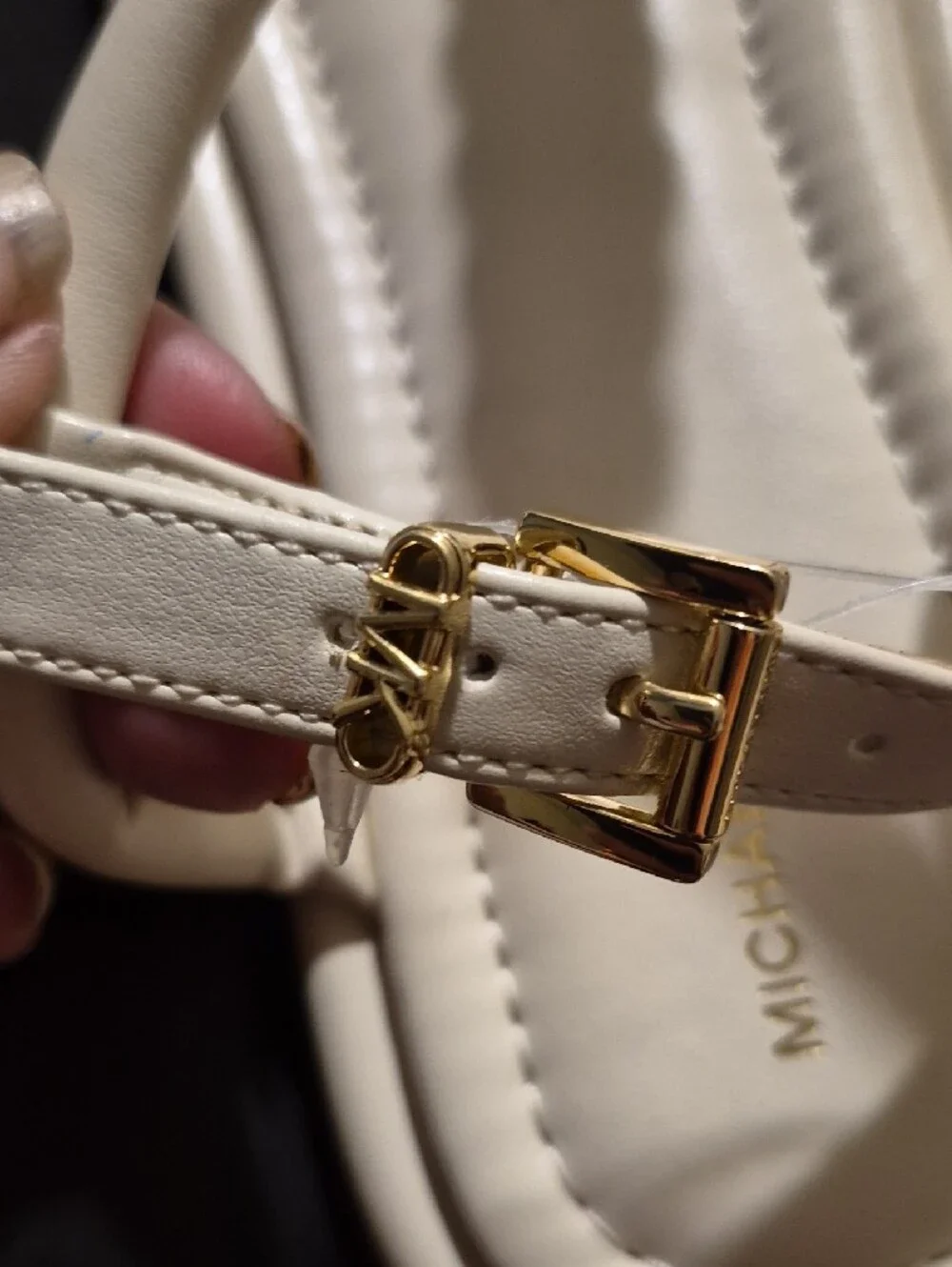 Michael Kors White Braided T-Strap Sandals Brand New! Never Worn!